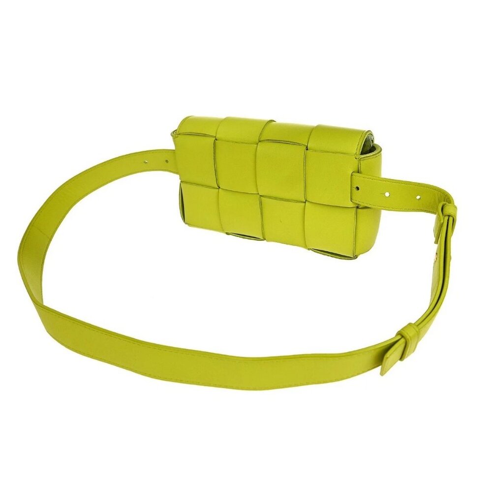BOTTEGA VENETA GREEN INTRECCIATO WAIST BUM BAG B09242743K NQ01440 - Picture 2 of 9
